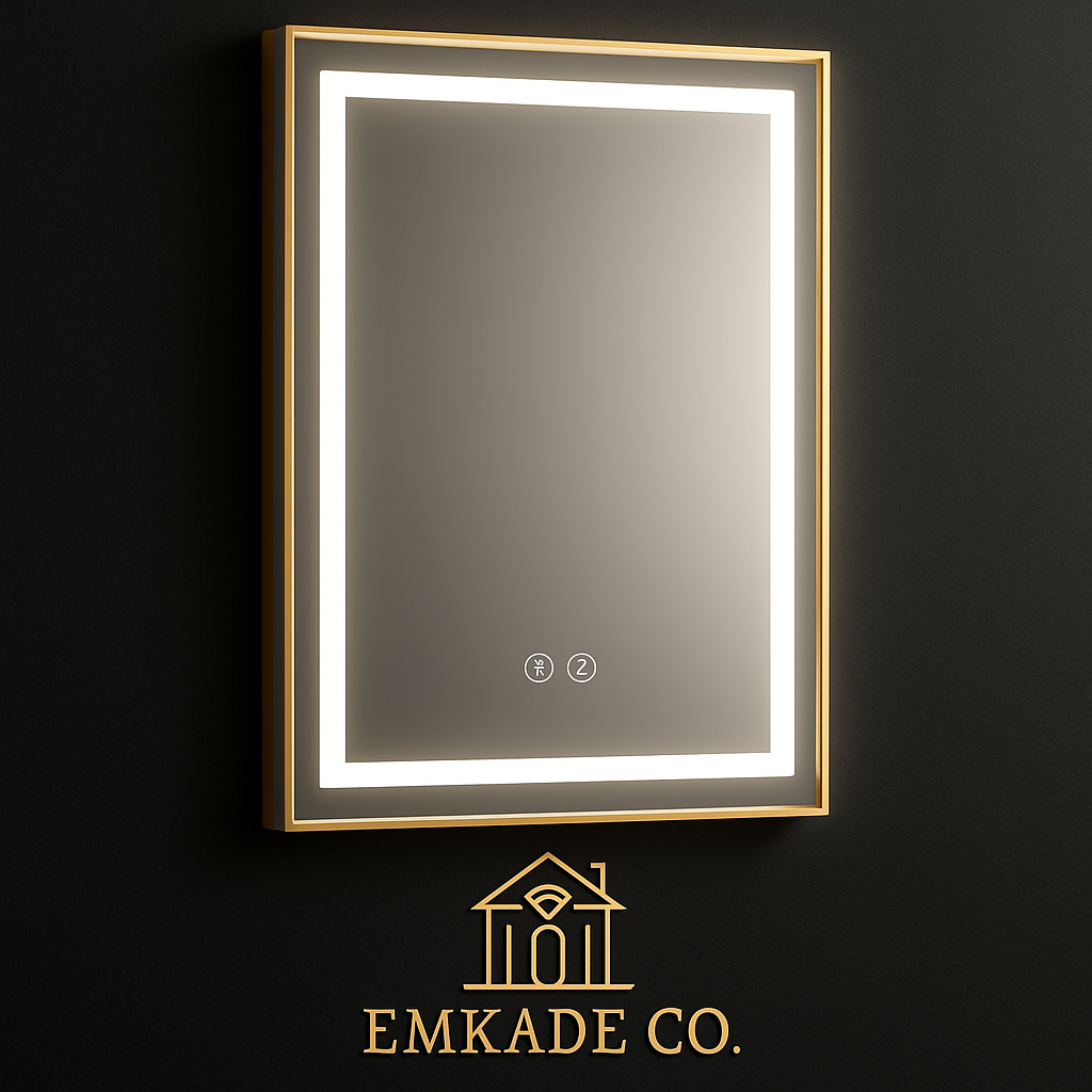 LED Smart Bathroom Mirror – Dimmable Touch + Anti-Fog